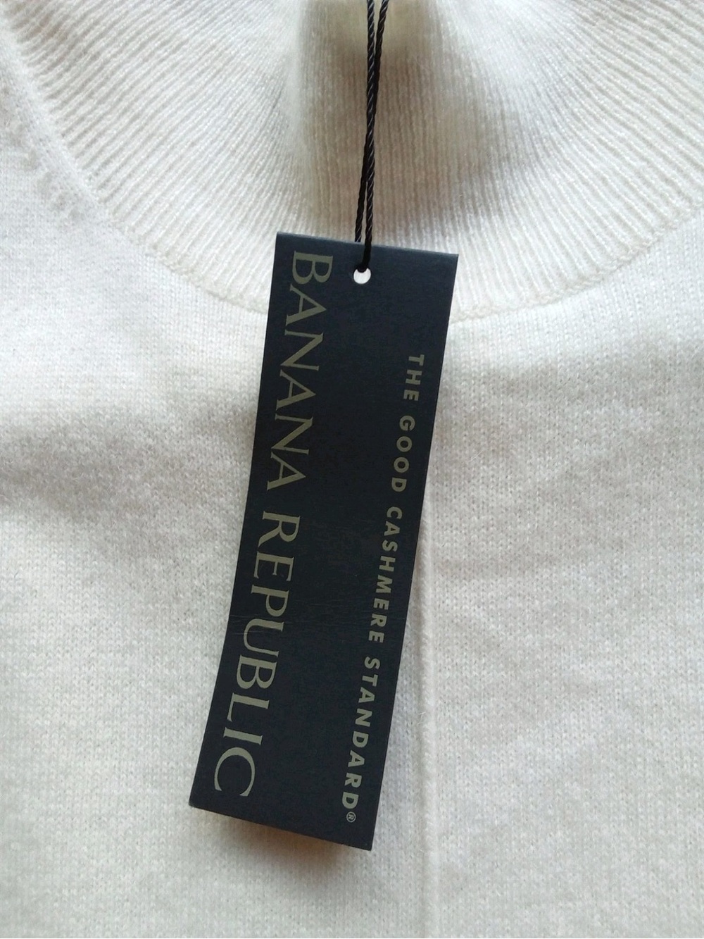 BANANA REPUBLIC Franca Cream Sleeveless Knit Top 100% Cashmere Padded Small - Picture 2 of 7